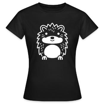 Hérisson - T-shirt Femme - noir - Devant - AI Model Female 172 dark (172cm)