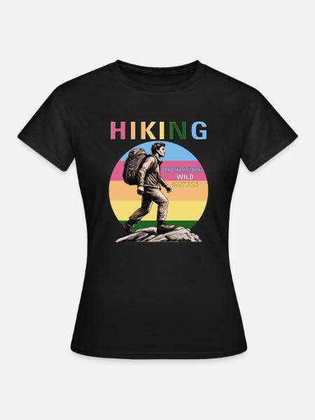 BERGSTEIGER HIKING - Frauen T-Shirt - Schwarz