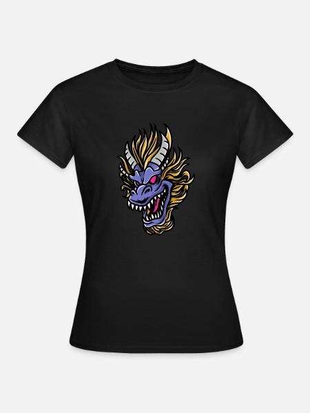 Fantasia-RPG Magic Dungeon Dragon - Dame-T-shirt - sort