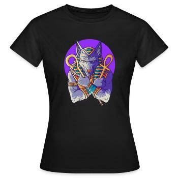Hieroglyphen Anubis Ägyptische Mythologie - Frauen T-Shirt - Schwarz - Vorne - AI Model Female 172 dark (172cm)