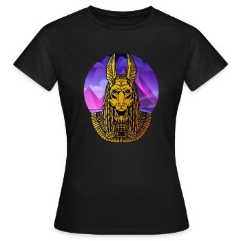 Hieroglyphen Anubis Ägyptische Mythologie - Frauen T-Shirt - Schwarz - Vorne - AI Model Female 172 dark (172cm)