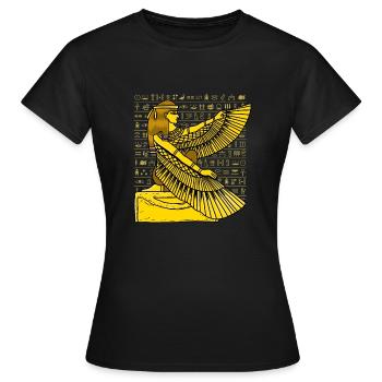 Hieroglyphen Isis Ägyptische Mythologie - Frauen T-Shirt - Schwarz - Vorne - AI Model Female 172 dark (172cm)