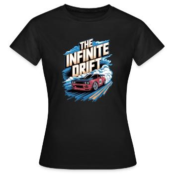 infinite drift - course voiture - T-shirt Femme - noir - Devant - AI Model Female 172 dark (172cm)