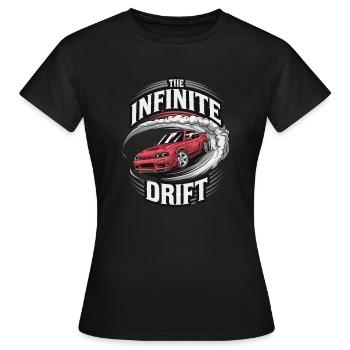 infinite drift - course voiture - T-shirt Femme - noir - Devant - AI Model Female 172 dark (172cm)