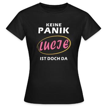 PAS DE PANIQUE LUCIE - T-shirt Femme - noir - Devant - AI Model Female 172 dark (172cm)