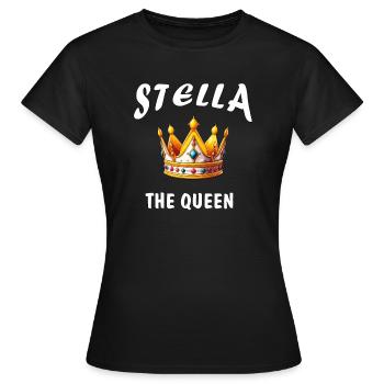 STELLA LA REINE - T-shirt Femme - noir - Devant - AI Model Female 172 dark (172cm)
