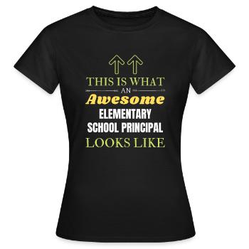This is What an Awesome Elementary School Principa - Women's T-Shirt - black - Front - AI Model Female 172 dark (172cm)