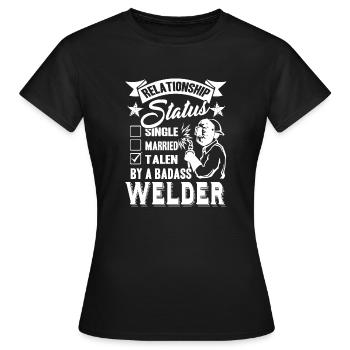Welder Relationship Status - Women's T-Shirt - black - Front - AI Model Female 172 dark (172cm)