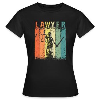 Rechtsanwalt Justiz Rechtsanwalt - Frauen T-Shirt - Schwarz - Vorne - AI Model Female 172 dark (172cm)