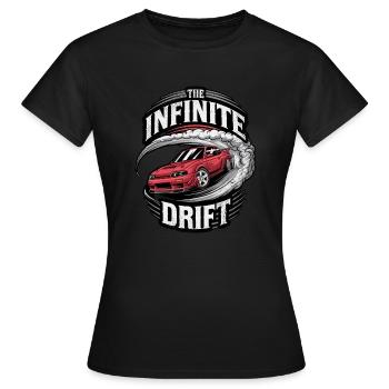 infinite drift - course voiture - T-shirt Femme - noir - Devant - AI Model Female 172 dark (172cm)