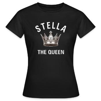 STELLA LA REINE - T-shirt Femme - noir - Devant - AI Model Female 172 dark (172cm)