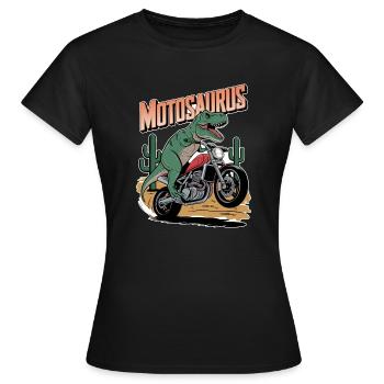 motosaurus - dinosaure et moto - T-shirt Femme - noir - Devant - AI Model Female 172 dark (172cm)
