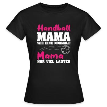 Maman handball - T-shirt Femme - noir - Devant - AI Model Female 172 dark (172cm)