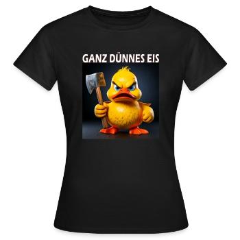 GLACE TRÈS MINCE - T-shirt Femme - noir - Devant - AI Model Female 172 dark (172cm)