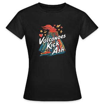 Volcano – Ash, Lava and Fire - Women's T-Shirt - black - Front - AI Model Female 172 dark (172cm)