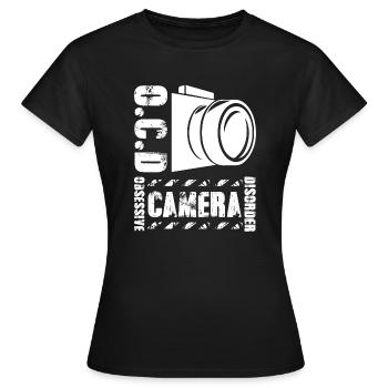 Photographer Obsessive Camera Disorder - Women's T-Shirt - black - Front - AI Model Female 172 dark (172cm)