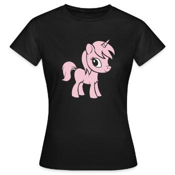 Poney - T-shirt Femme - noir - Devant - AI Model Female 172 dark (172cm)