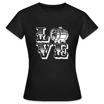 Beer Brewing Love Beer Brewing - Women's T-Shirt - black - Front - AI Model Female 172 dark (172cm)