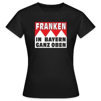 LA FRANCONIE AU SOMMET EN BAVIÈRE - T-shirt Femme - noir - Devant - AI Model Female 172 dark (172cm)