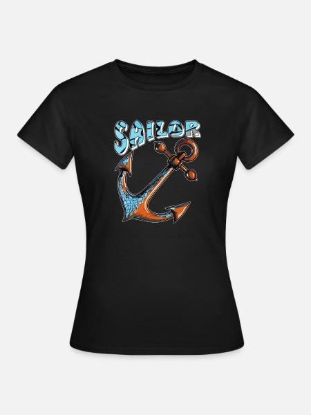 SCHIFFANKER SAILOR - Frauen T-Shirt - Schwarz