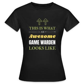Voici à quoi ressemble un garde-chasse génial - T-shirt Femme - noir - Devant - AI Model Female 172 dark (172cm)