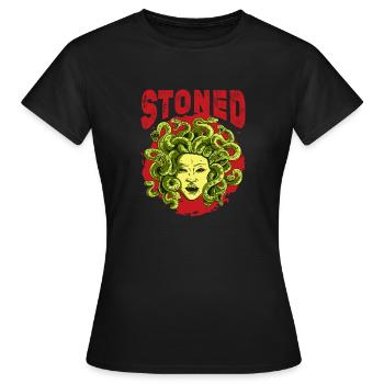 Stoned Goddess Griechische Mythologie - Frauen T-Shirt - Schwarz - Vorne - AI Model Female 172 dark (172cm)