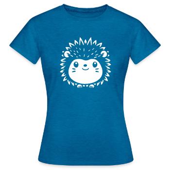 Porc-épic - T-shirt Femme - bleu saphir antique chiné - Devant - AI Model Female 172 dark (172cm)