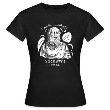 Philosophical humor for thinkers - Women's T-Shirt - black - Front - AI Model Female 172 dark (172cm)