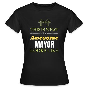 Voici à quoi ressemble un maire génial - T-shirt Femme - noir - Devant - AI Model Female 172 dark (172cm)