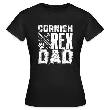 Cornish Rex Cornish Rex Dad - Women's T-Shirt - black - Front - AI Model Female 172 dark (172cm)