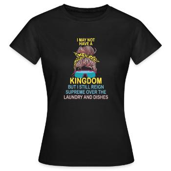 Herrschaft über Wäsche und Geschirr Hausfrau - Frauen T-Shirt - Schwarz - Vorne - AI Model Female 172 dark (172cm)