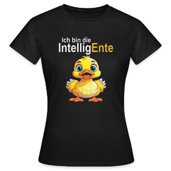 Intelligent - T-shirt Femme - noir - Devant - AI Model Female 172 dark (172cm)