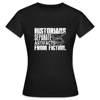 Historian Historian Separate Artifacts - Women's T-Shirt - black - Front - AI Model Female 172 dark (172cm)