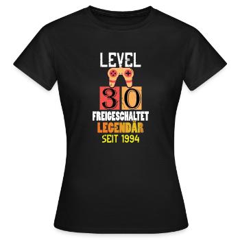 1994 Anniversaire Homme Années 30 Décoration Drôle Années 30 - T-shirt Femme - noir - Devant - AI Model Female 172 dark (172cm)
