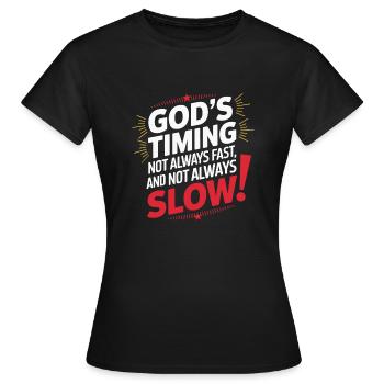 BONNE CHANCE - T-shirt Femme - noir - Devant - AI Model Female 172 dark (172cm)