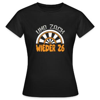Fléchettes et Zack Again 26 fléchettes - T-shirt Femme - noir - Devant - AI Model Female 172 dark (172cm)