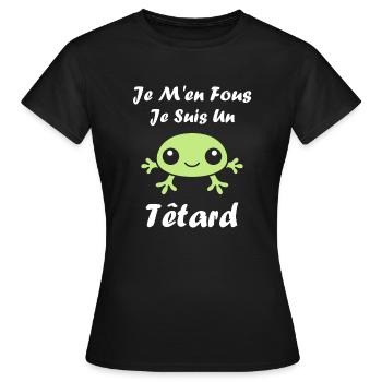 Têtard - T-shirt Femme - noir - Devant - AI Model Female 172 dark (172cm)
