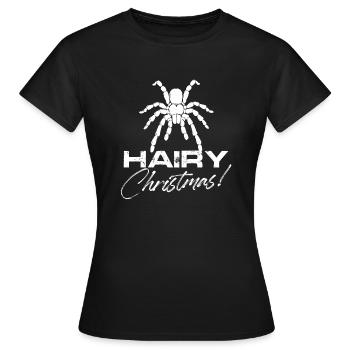 Noël poilu Design pour un fan d’araignées poilues - T-shirt Femme - noir - Devant - AI Model Female 172 dark (172cm)