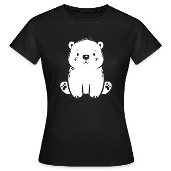 polar bear - Women's T-Shirt - black - Front - AI Model Female 172 dark (172cm)