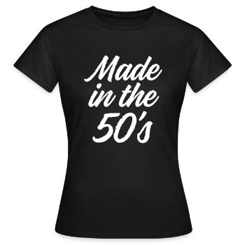 Fabriqué dans les années 50 / 50 Nostalgie - T-shirt Femme - noir - Devant - AI Model Female 172 dark (172cm)