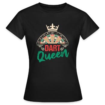 Dartist Dart Queen Bullseye Arrow Dart - T-shirt Femme - noir - Devant - AI Model Female 172 dark (172cm)