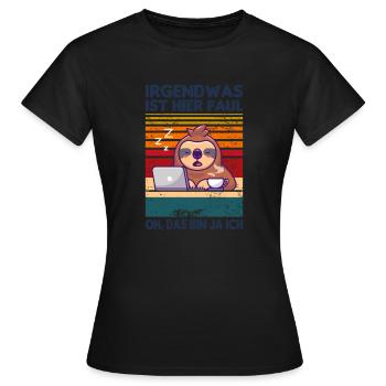 Quelque chose est pourri ici, oh, c’est moi | - T-shirt Femme - noir - Devant - AI Model Female 172 dark (172cm)
