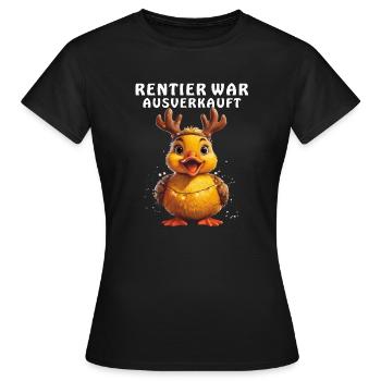 DUCK REINDEER WAS SOLD OUT - Women's T-Shirt - black - Front - AI Model Female 172 dark (172cm)