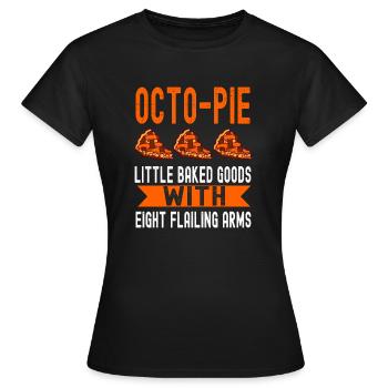 Patissier Octo-pie Baked Goods Baking - Women's T-Shirt - black - Front - AI Model Female 172 dark (172cm)