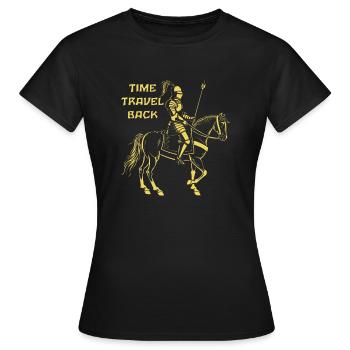 TIME TRAVEL BACK TAB - Women's T-Shirt - black - Front - AI Model Female 172 dark (172cm)
