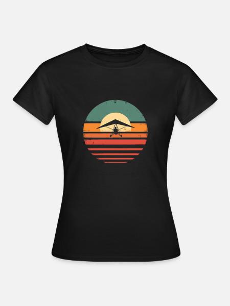 Oldtimer Hängegleiter - Frauen T-Shirt - Schwarz