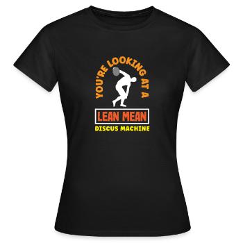 Lancer du disque Athlète Cadeau d’athlète - T-shirt Femme - noir - Devant - AI Model Female 172 dark (172cm)