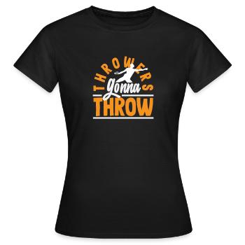 Lancer du disque Athlète Cadeau d’athlète - T-shirt Femme - noir - Devant - AI Model Female 172 dark (172cm)