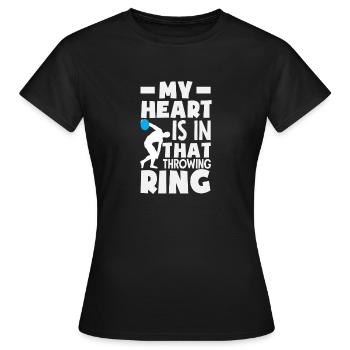 Lancer du disque Athlète Cadeau d’athlète - T-shirt Femme - noir - Devant - AI Model Female 172 dark (172cm)