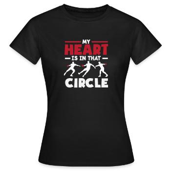 Lancer du disque Athlète Cadeau d’athlète - T-shirt Femme - noir - Devant - AI Model Female 172 dark (172cm)